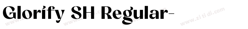 Glorify SH Regular字体转换